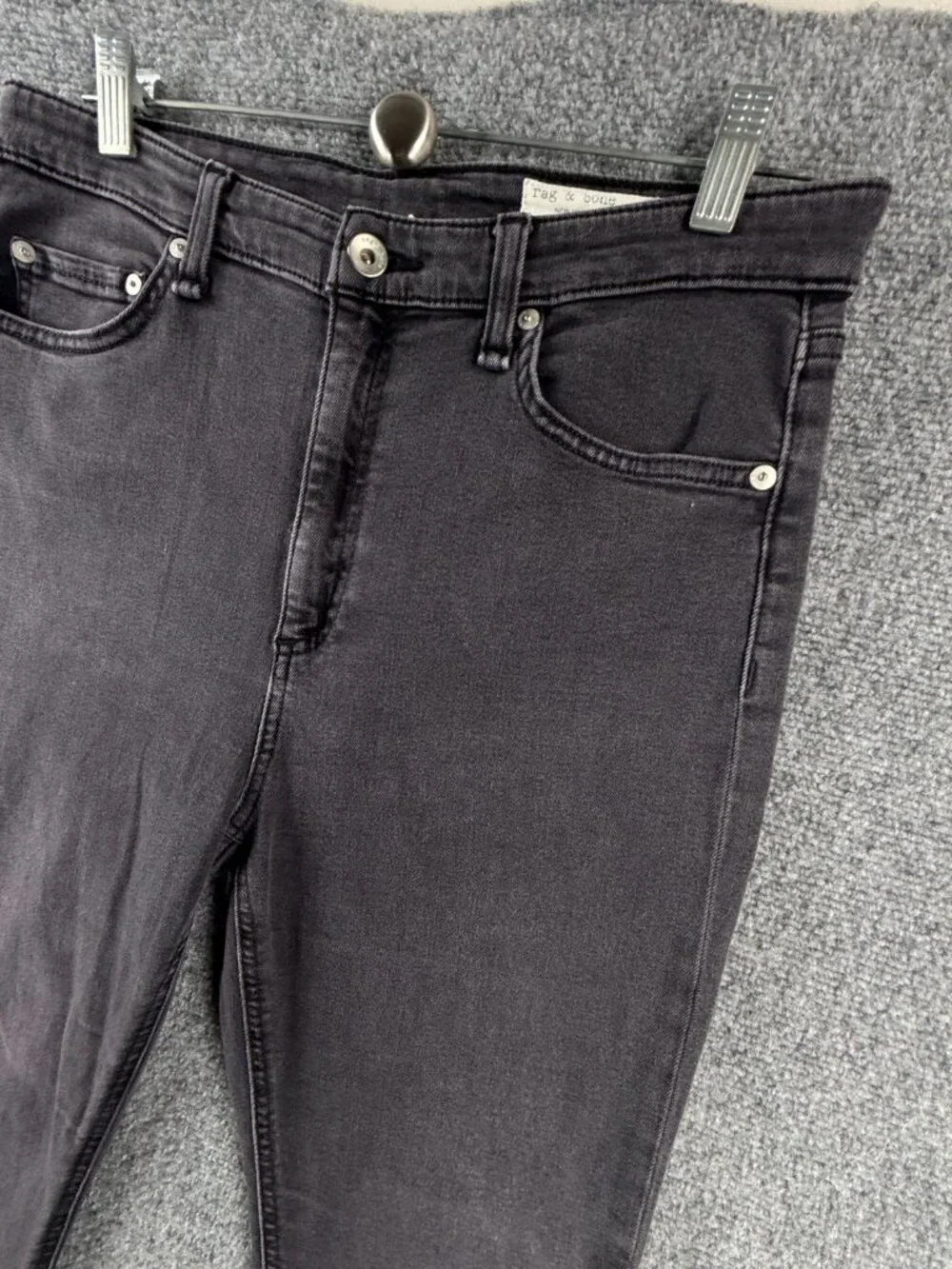 Rag & Bone Gray Nina High Rise Ankle Skinny Jeans Cotton Spandex ACTL 31X27